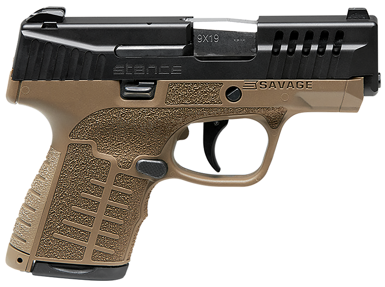 Savage Stance Pistol 67007, 9mm Luger, 3.20in, FDE Interchangeable Backstrap, Flat Dark Earth Finish, 7 Rds