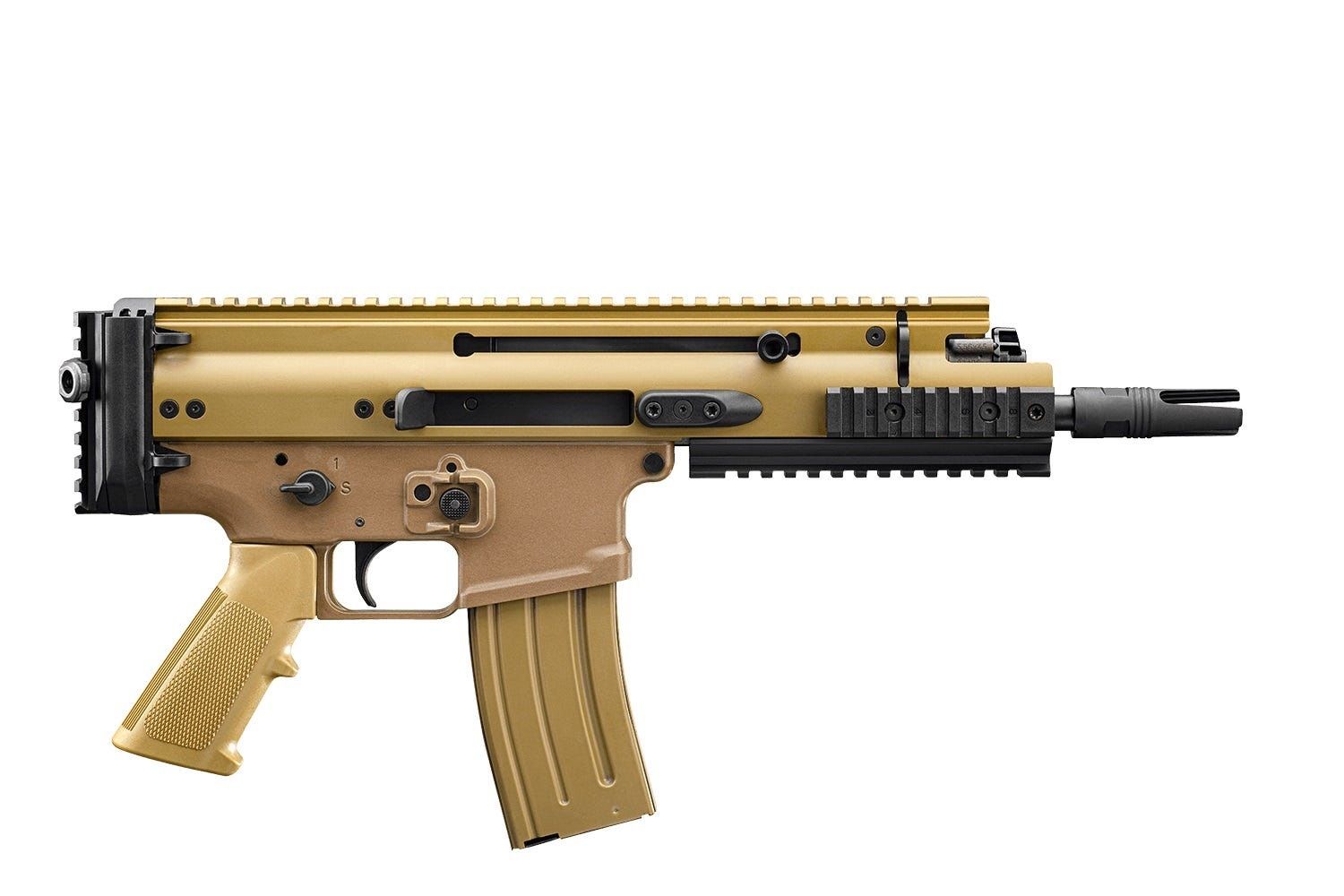 FN Herstal SCAR 15P Pistol 38-101245, 223 Rem, 7.5in, FDE Furniture Grips, 10 Rds