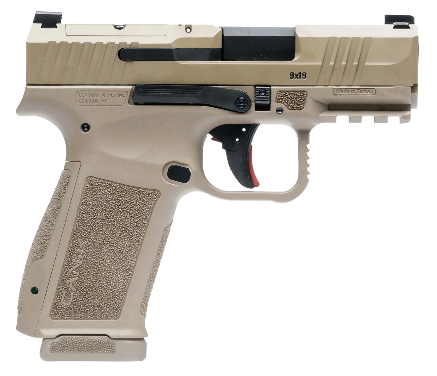 Canik Mete MC9L Sub-Compact Pistol HG7882DN, 9mm Luger, 3.18", Interchangeable Backstrap, FDE Finish, 17 Rds