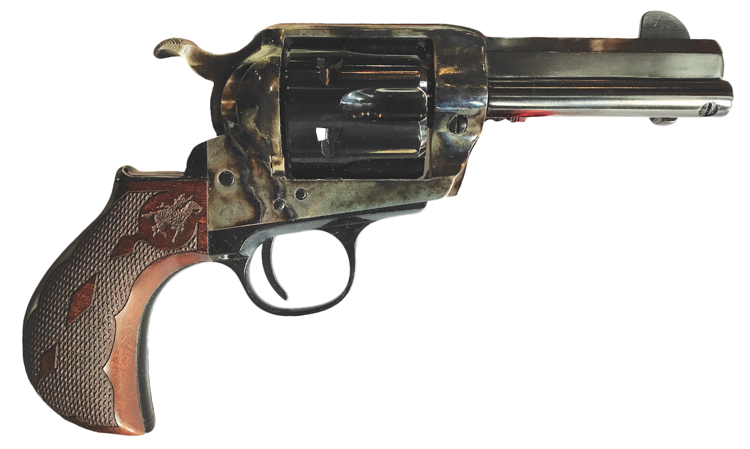 Cimarron El Malo 2 Revolver PP346MALO2, 45 Colt (Long Colt), 3.50in, Smooth Walnut Grips, 6 Rds