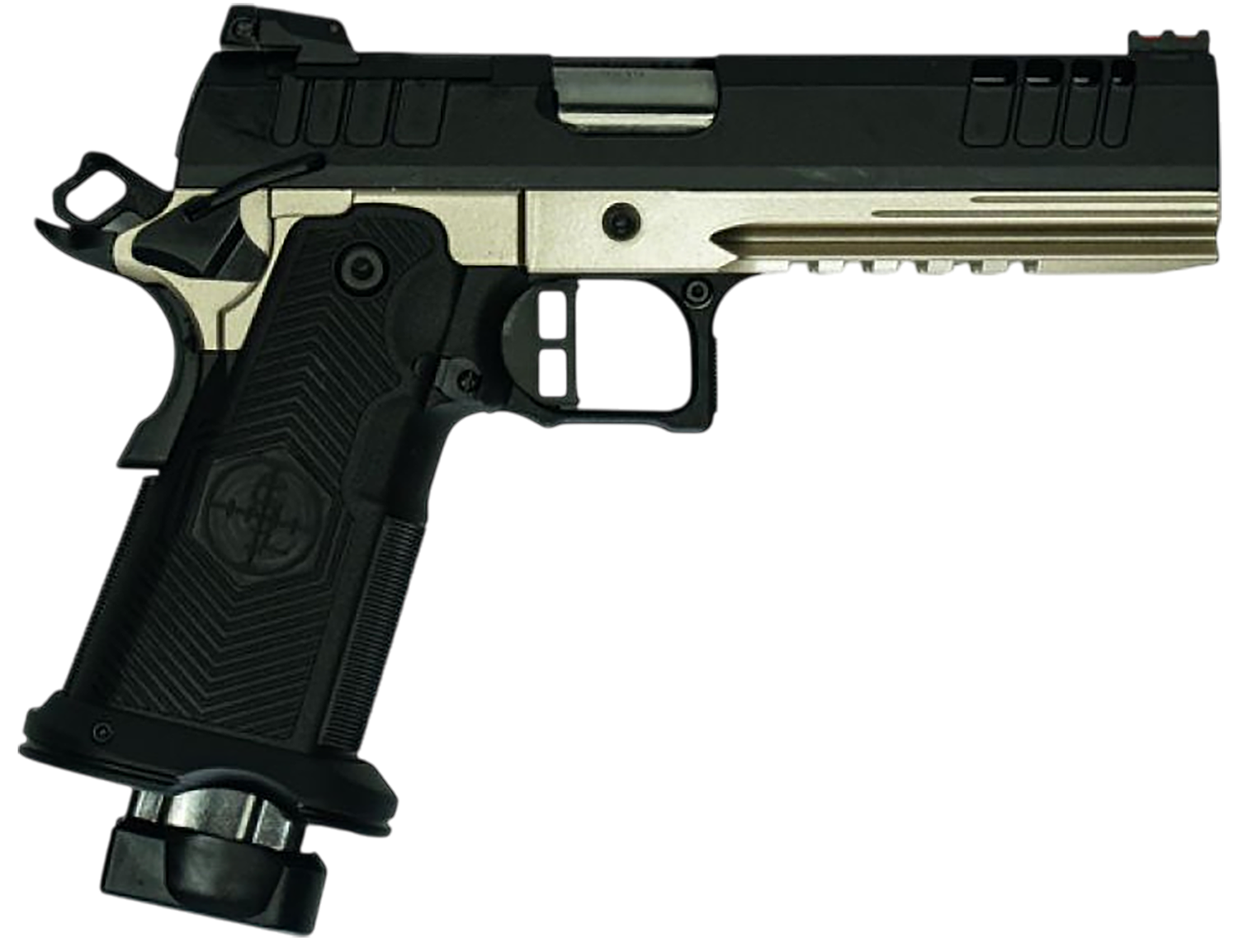 Great Lakes Synergy 1911 DS Optic Ready Pistol GL1911DS9FSS, 9mm, 5in, Textured Grips, Galaxy Platinum Cerakote Finish, 20 Rds