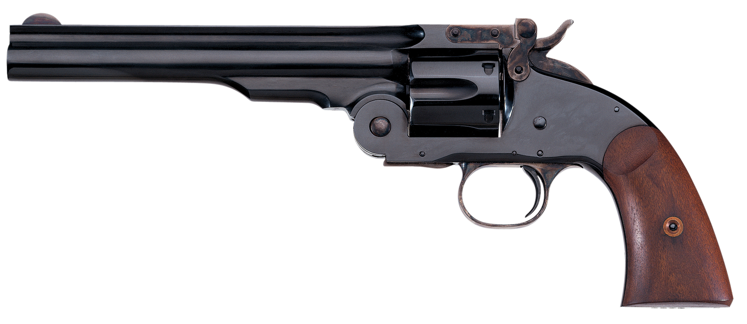 Taylors Second Model Schofield Revolver 550677, 38 Special, 7", Walnut Grips, Blued Finish, 6rd