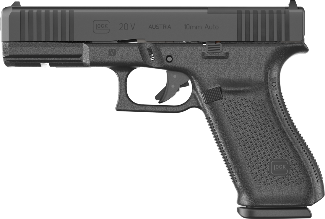 Glock G20 V MOS Pistol UV2050201MOS, 10mm, 4.61in, 10 Rds