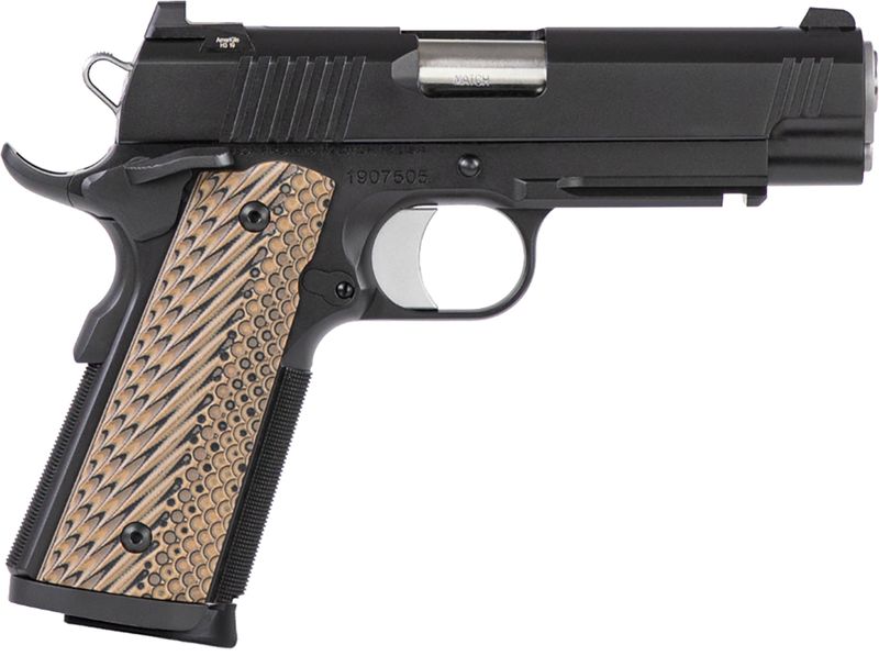 CZ-USA Specialist Commander Pistol 01795, 45 ACP, 4.25in, Black/Brown G10 Grips, Black Duty Finish, 8 Rds
