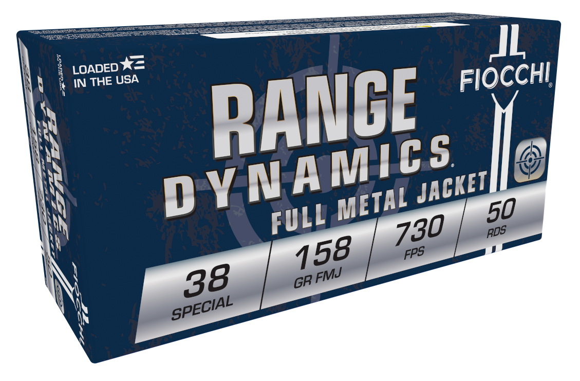 Fiocchi Shooting Dynamics Pistol Ammunition 38G, 38 Special, Full Metal Jacket (FMJ), 158 GR, 930 fps, 50 Rd/bx