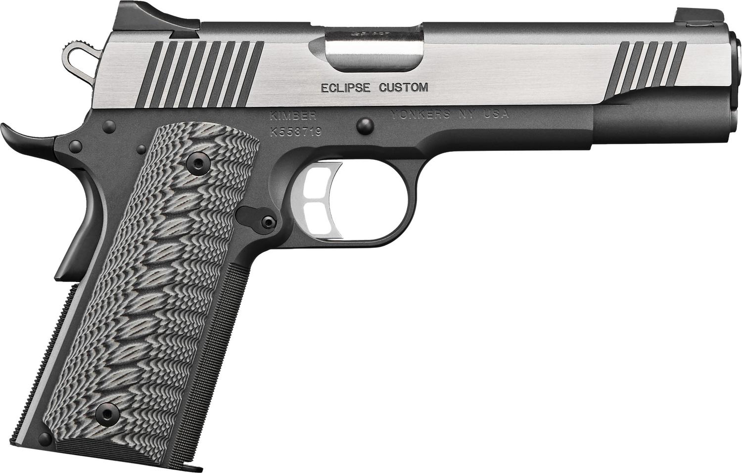 Kimber 3000238 Eclipse Custom Pistol - 45 ACP, 5 in Barrel, Brush Polished Frame/Slide, 8 Rd