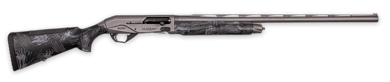 Weatherby Sorix Full Size Shotgun XST1228MAG, 12 Gauge, 28", 3" Chmbr, Adj Shim Stock, Drilled & Tapped, Storm Camo Finish