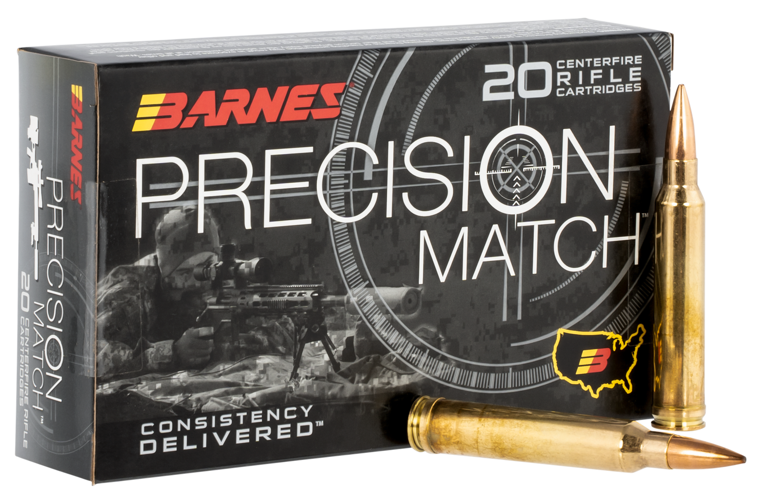 Barnes Precision Match Rifle Ammunition 30740, 300 Winchester Magnum, Open Tip Match, 220 GR, 20 Rd/Bx