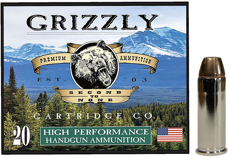 Grizzly Ammunition High Performance Pistol Ammunition GC44SP5, 44 Special, Jacketed Hollow Point (JHP), 240 GR, 950 fps, 20 Rd/bx