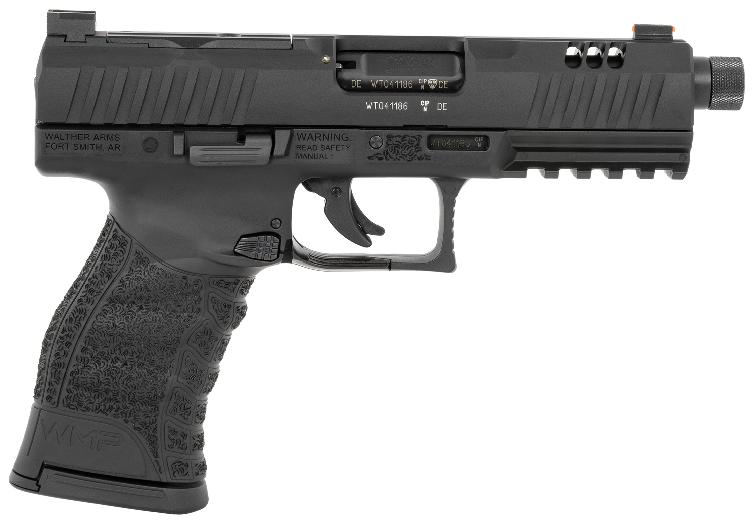 Walther WMP Optic Ready Pistol 5220303, 22 Mag, 4.90in, Textured Polymer Grips, Black Finish, 10 Rds