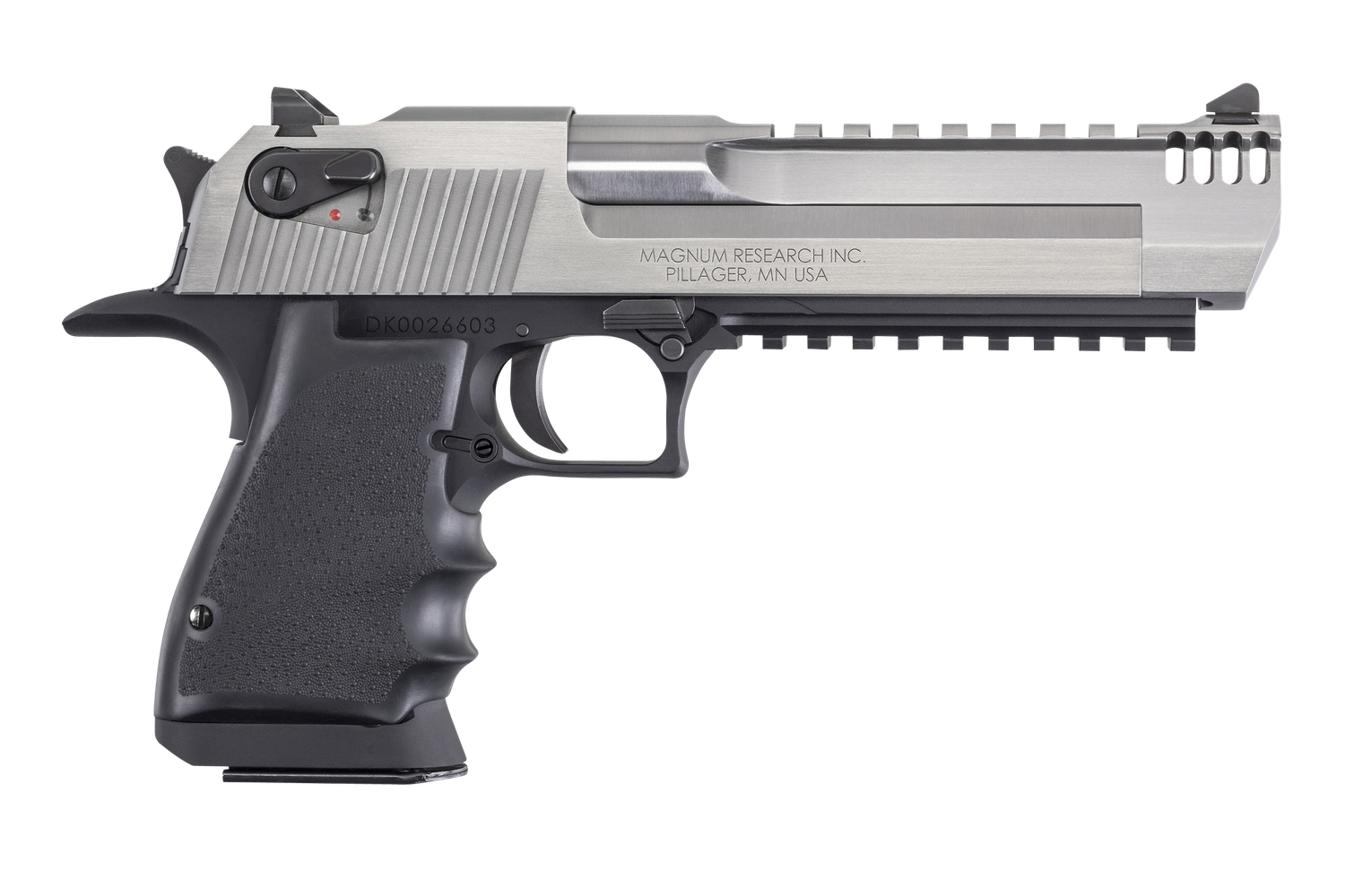 Magnum Research Desert Eagle Pistol DE44ASIMB, 44 Remington Mag, 6", Black Polymer Grips, Black Finish, 8 Rds