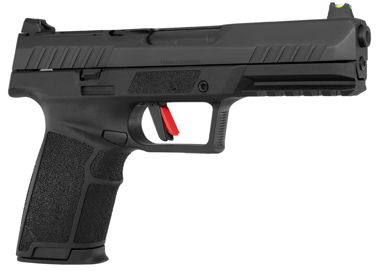 Tisas PX-5.7 Optic Ready Pistol 15200003, 5.7x28mm, 4.80in, Black w/Interchangeable Backstrap, Black Tennifer Finish, 20 Rds