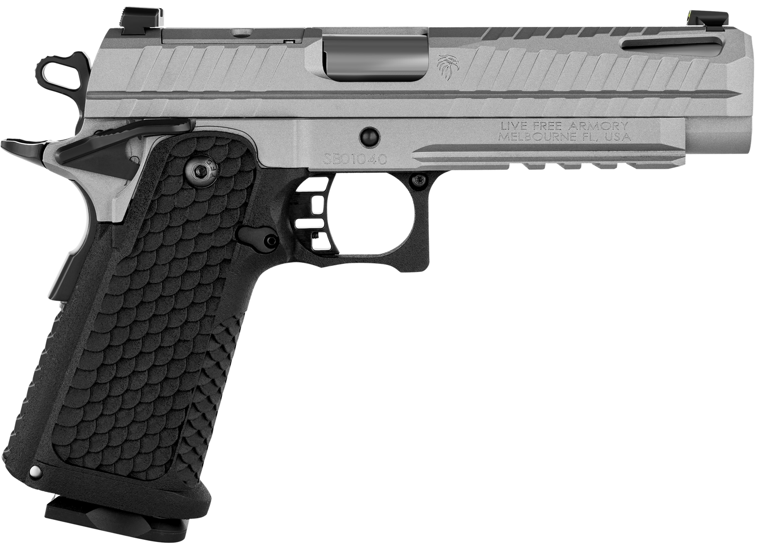 LIVE FREE ARMORY Apollo 11 Optic Ready Pistol LFAPF81207P, 9mm Luger, 4.90in, Aggressive Texture, Elite Gray Cerakote Finish, 17 Rds