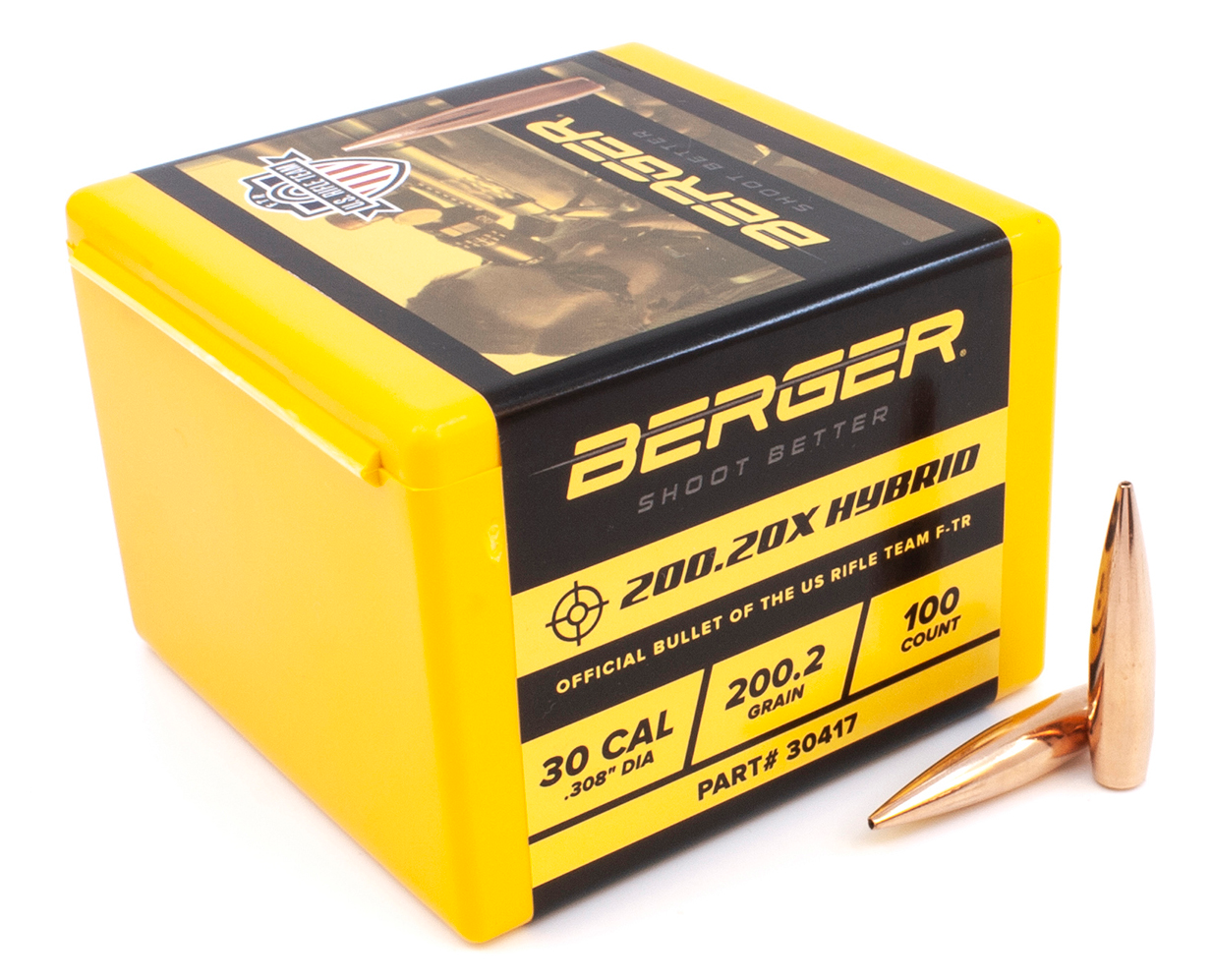 Berger Elite Hunter Bullets 338 Cal 300 Grain 100 Per Box (33556), Not Loaded