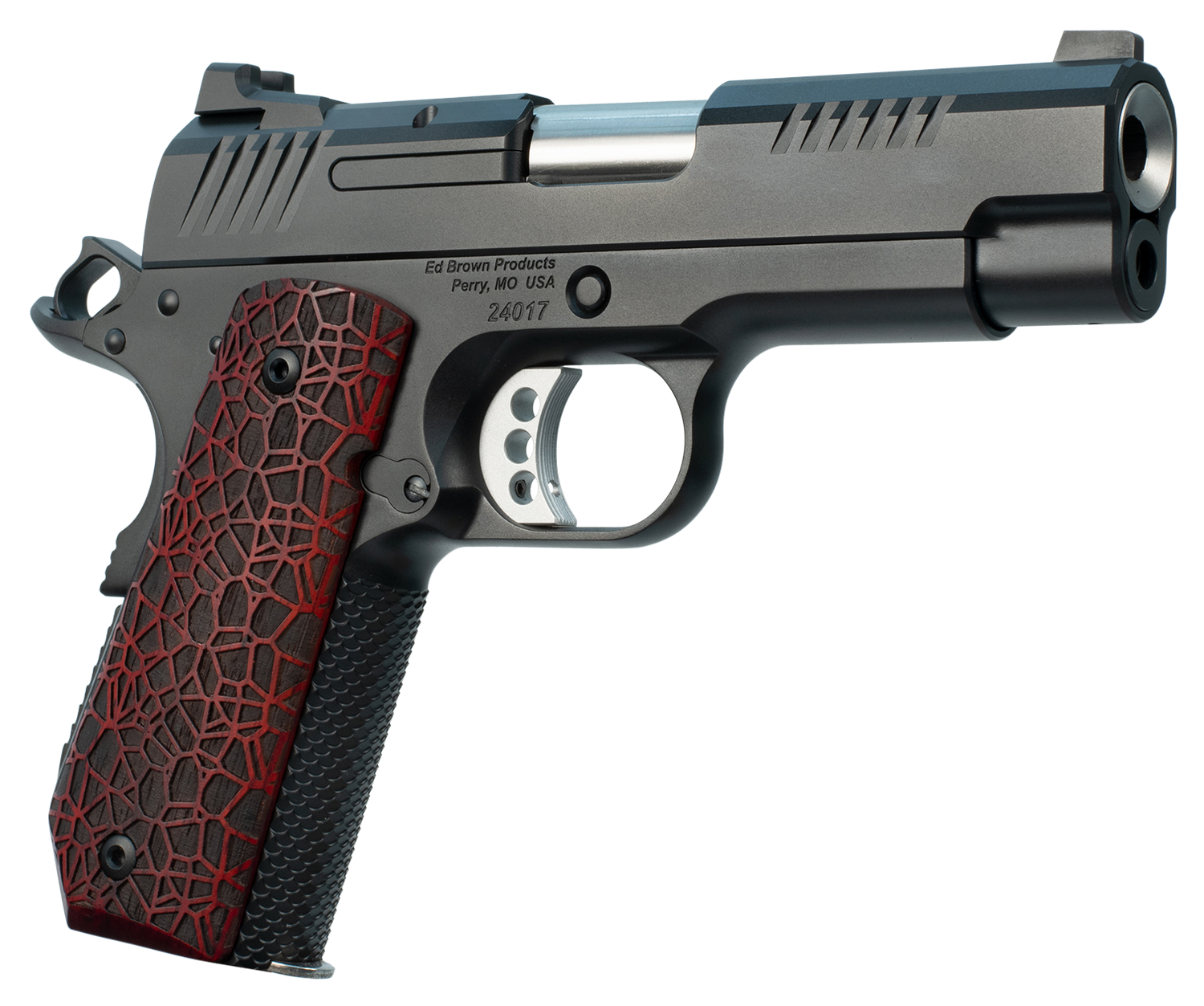Ed Brown Evo KC9 SAO Pistol EVOKC9G4, 9mm, 4", Black/Red G10 Grips, Black Gen4 Finish, 9 Rds