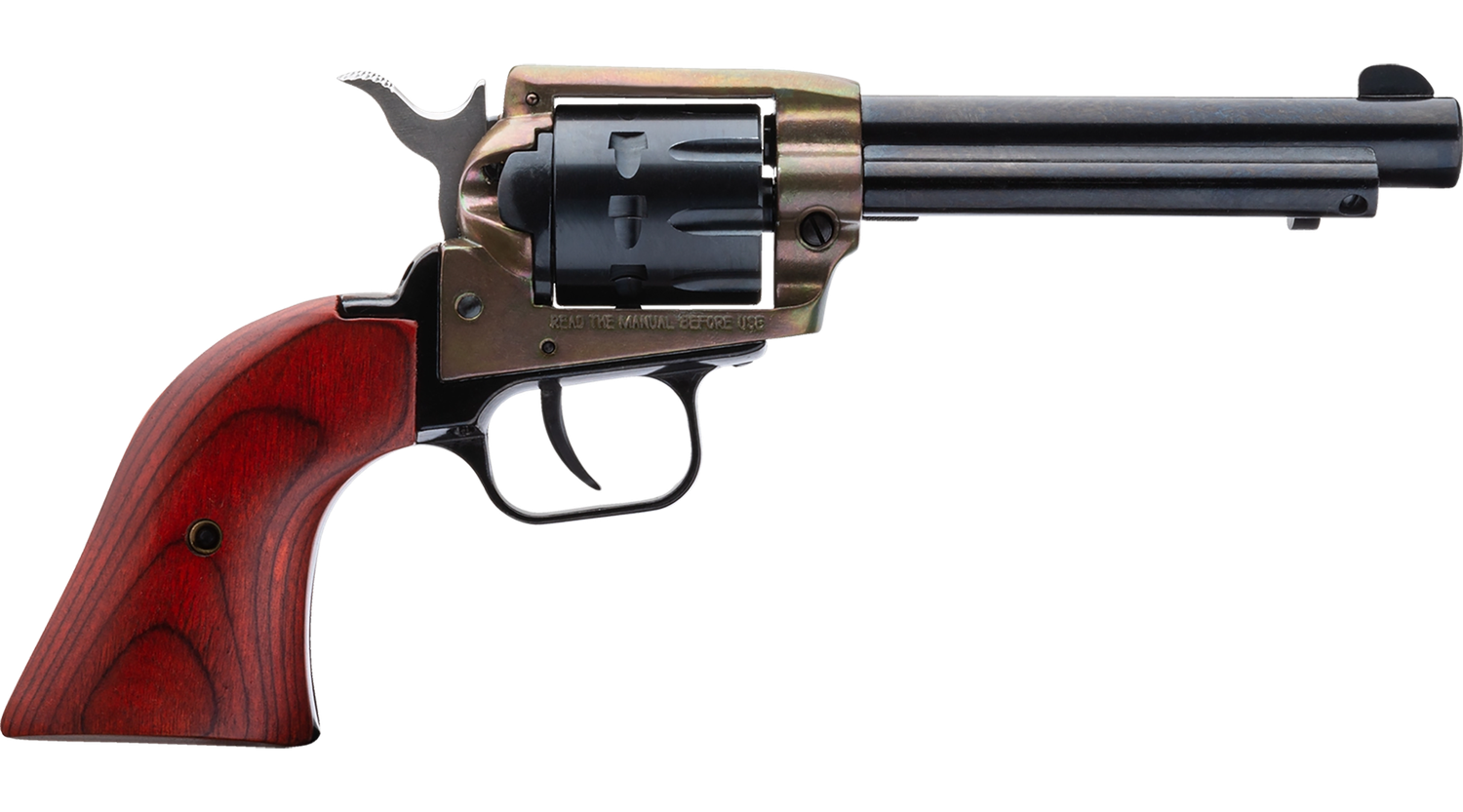 Heritage Rough Rider Single Action Rimfire Revolver RR2299CH4, 22 LR, 4.75", Cocobolo Grip, Black Finish, 9 Rd