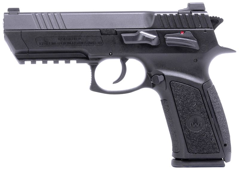 IWI Jericho 941 Enhanced Pistol J941PSL910II, 9mm Luger, 3.80in, Serrated Steel Slide & Polymer Grips, Black Finish, 10 Rds