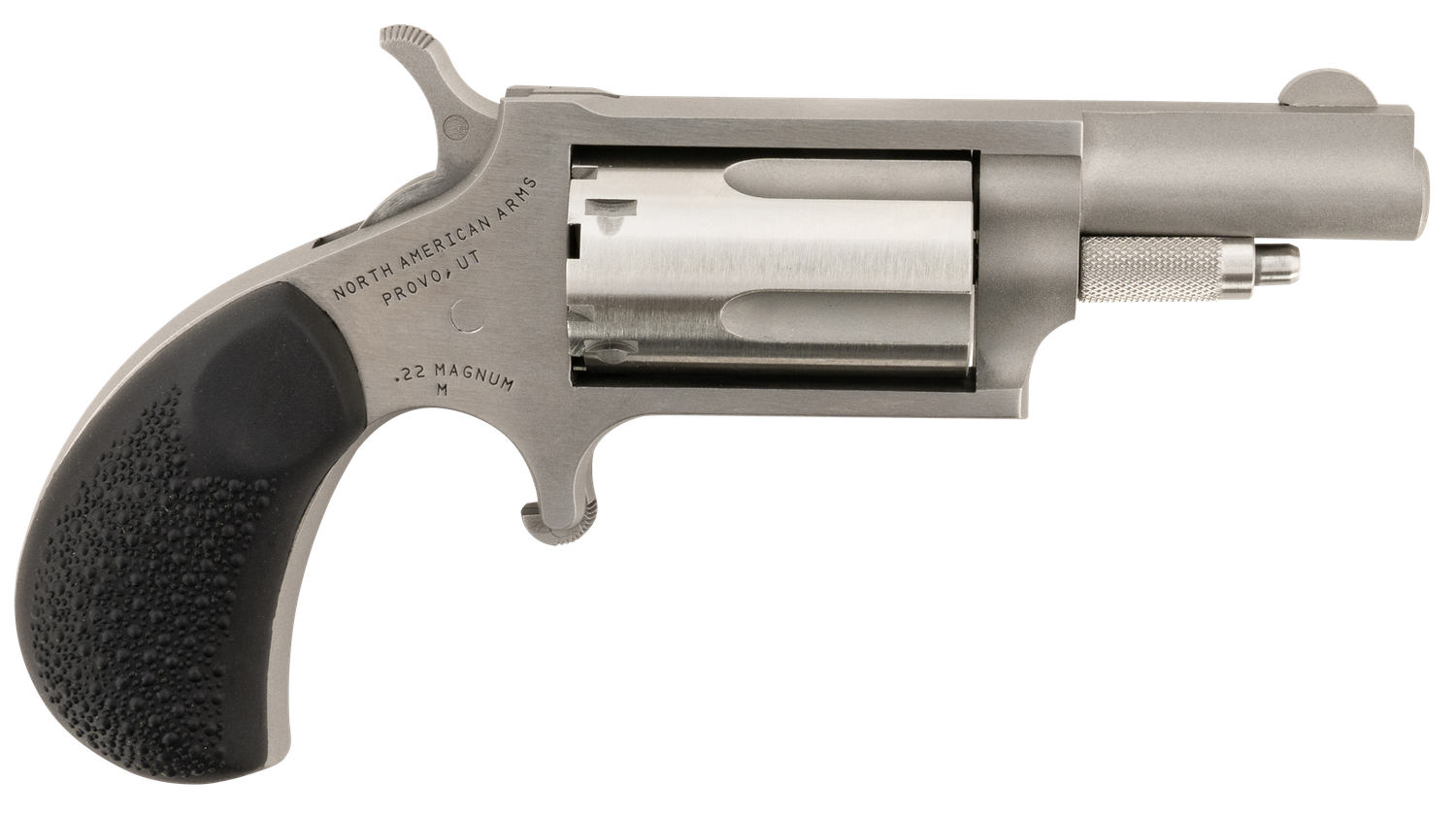 North American Concealed Carry Combo Mini-Revolver 22MGRCHSS, 22 Mag, 1 5/8", Black Rubber Grip, Stainless Finish, 5 Rd