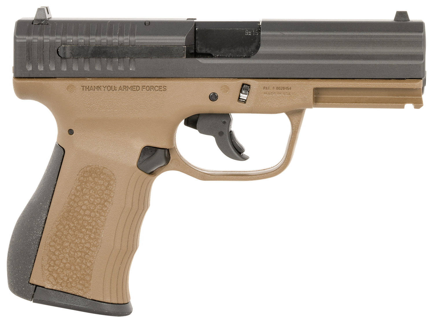 FMK 9C1 G2 *CA/MA Compliant Pistol G9C1G2BRTSSCM, 9mm Luger, 3.87in, Black Backstrap, Burnt Bronze Finish, 10 Rds