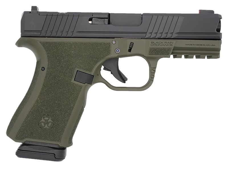 Black Rain Ordnance Frontline Optic Ready Pistol FL9MMODBLK, 9mm Luger, 4in, OD Green Cerakote Finish, 15 Rds
