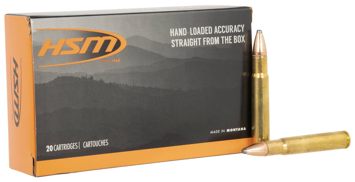 HSM Rifle Ammunition 35WHELEN4N, 35 Whelen, Jacketed Soft Point, 200 gr, 20 Rd/Bx