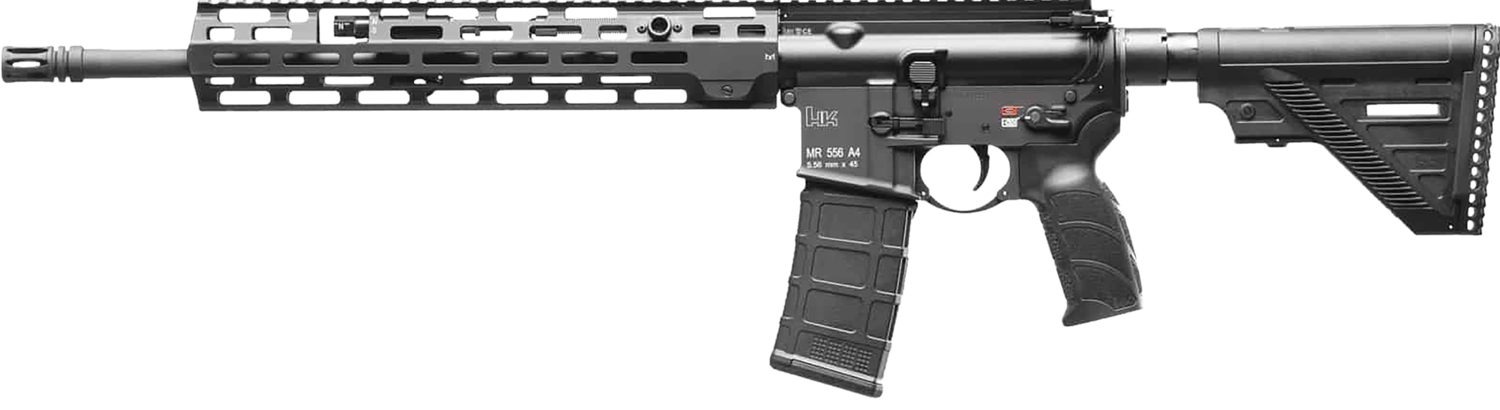Heckler & Koch MR556-A4 Rifle 81000827, 5.56 Nato, 16.5 in, HK416 Adjustable Stock, Ambi Controls, Adjustable Gas Block, 30 Rnds