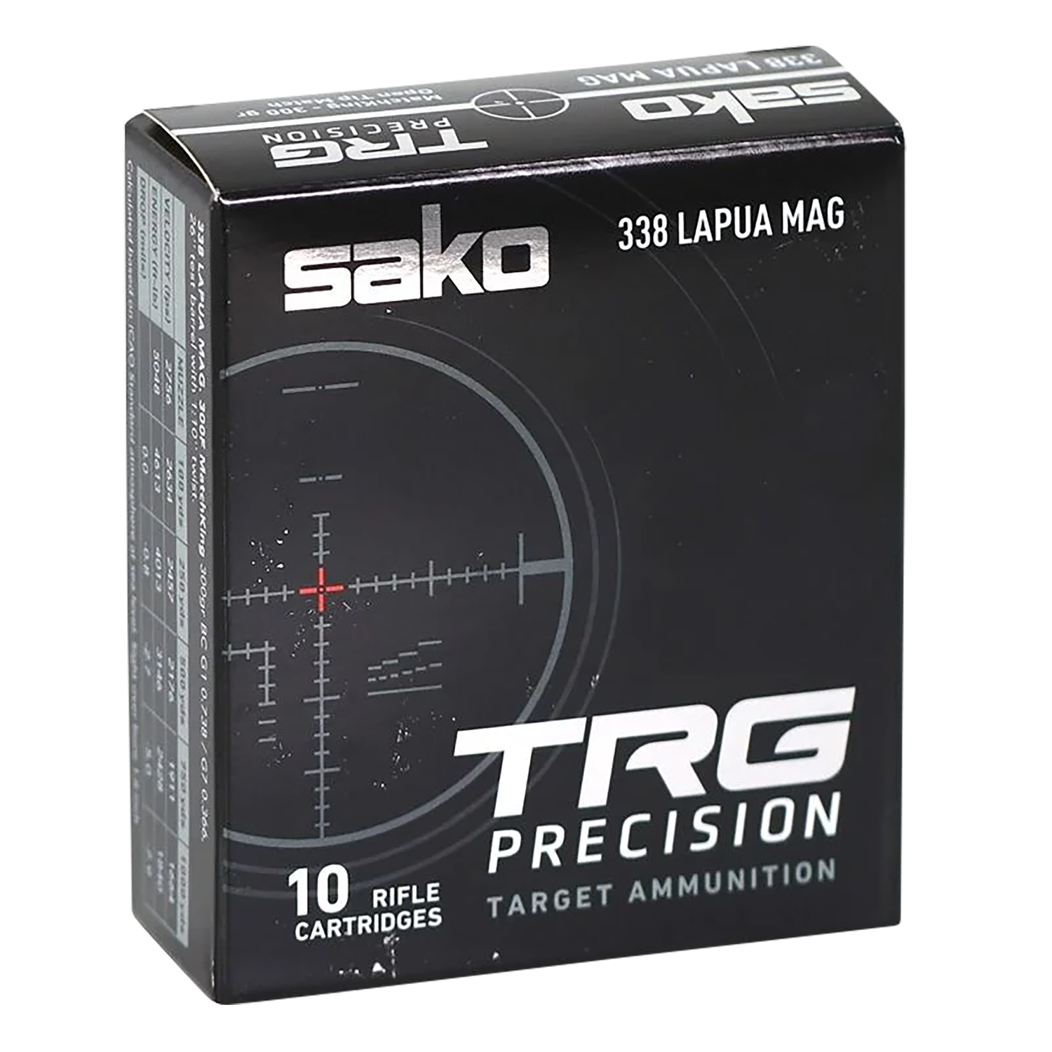 Sako TRG Precision Rifle Ammunition JASTRG338LM300B, 338 Lapua Mag, 300 gr, 10 Rd/Bx