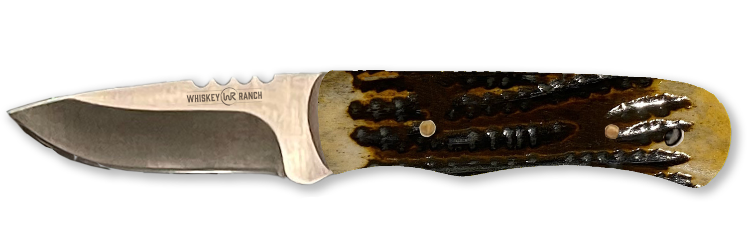 Whiskey Bent Knives Skinner Knife w/Clip Point Blade, Honey Badger Handle (WB43-41)