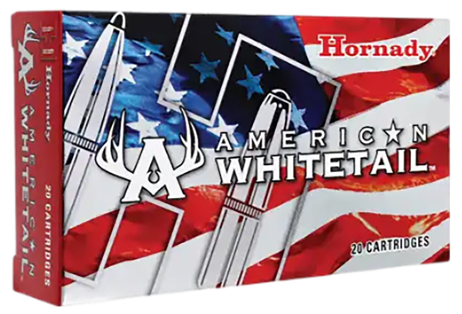 Hornady American Whitetail Rifle Ammunition 8108, 30-06 Springfield, Soft Point (SP), 150 GR, 2910 fps, 20 Rd/bx