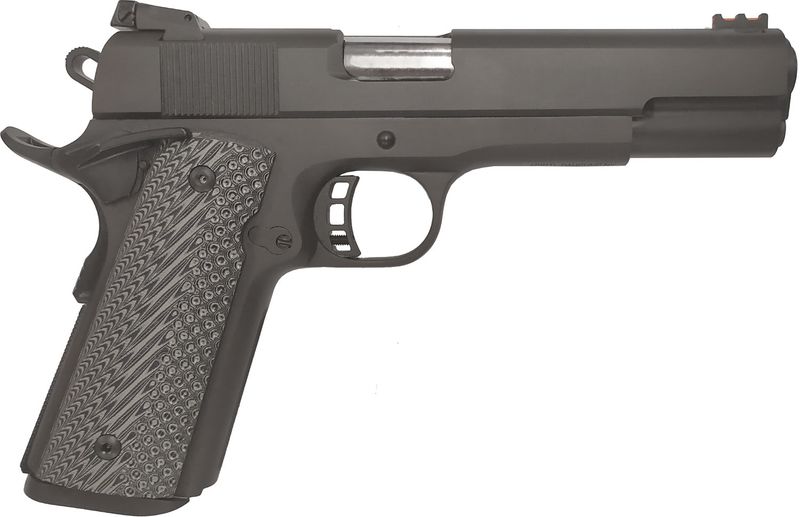Rock Island Armory M1911 A1 FS - TACT. II Ultra FS Combo Pistol 56636, 9mm Luger, 5in, Serrated Slide & Black G10 Grips, Black Parkerized Finish, 10 Rds
