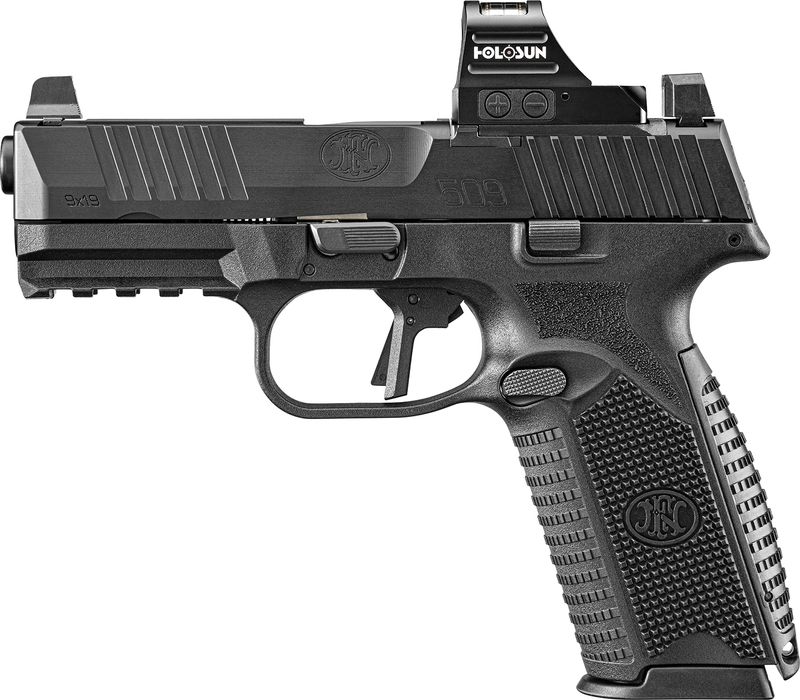 FN Herstal 509 MRD w/Optic Optic Ready Pistol 66101927, 9mm Luger, 4.50in, Black Polymer, Black Finish, 17 Rds