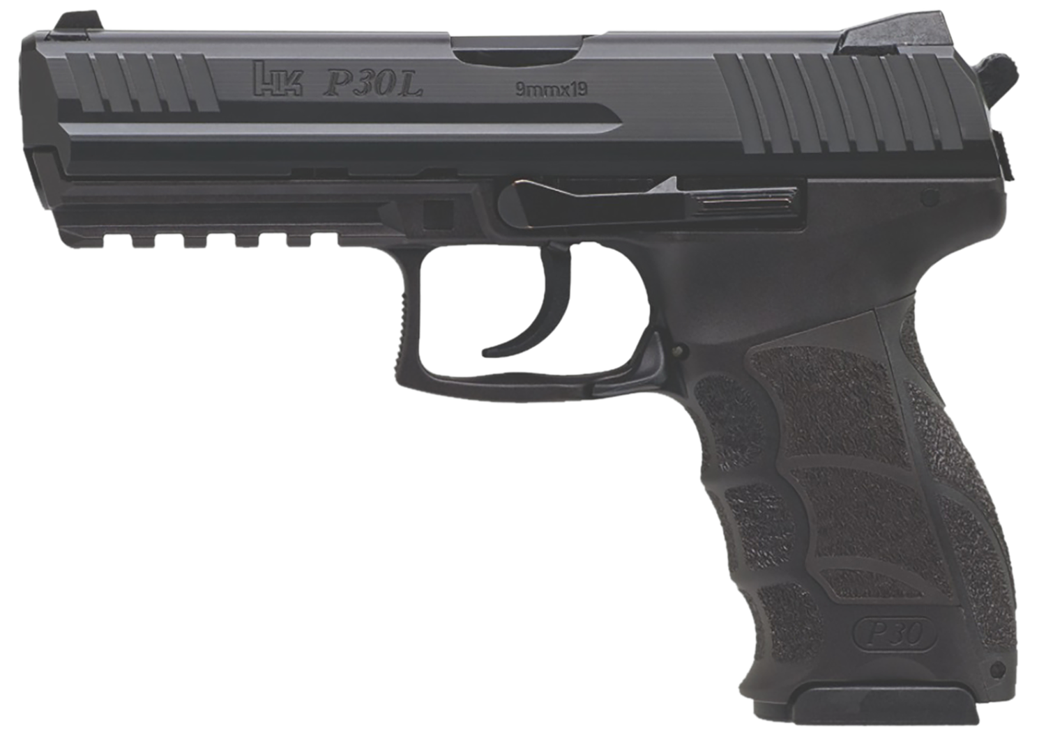 Heckler & Koch P30L V3 Pistol 81001093, 9mm Luger, 4.45in, Black Interchangeable Backstrap, Black Finish, 15 Rds