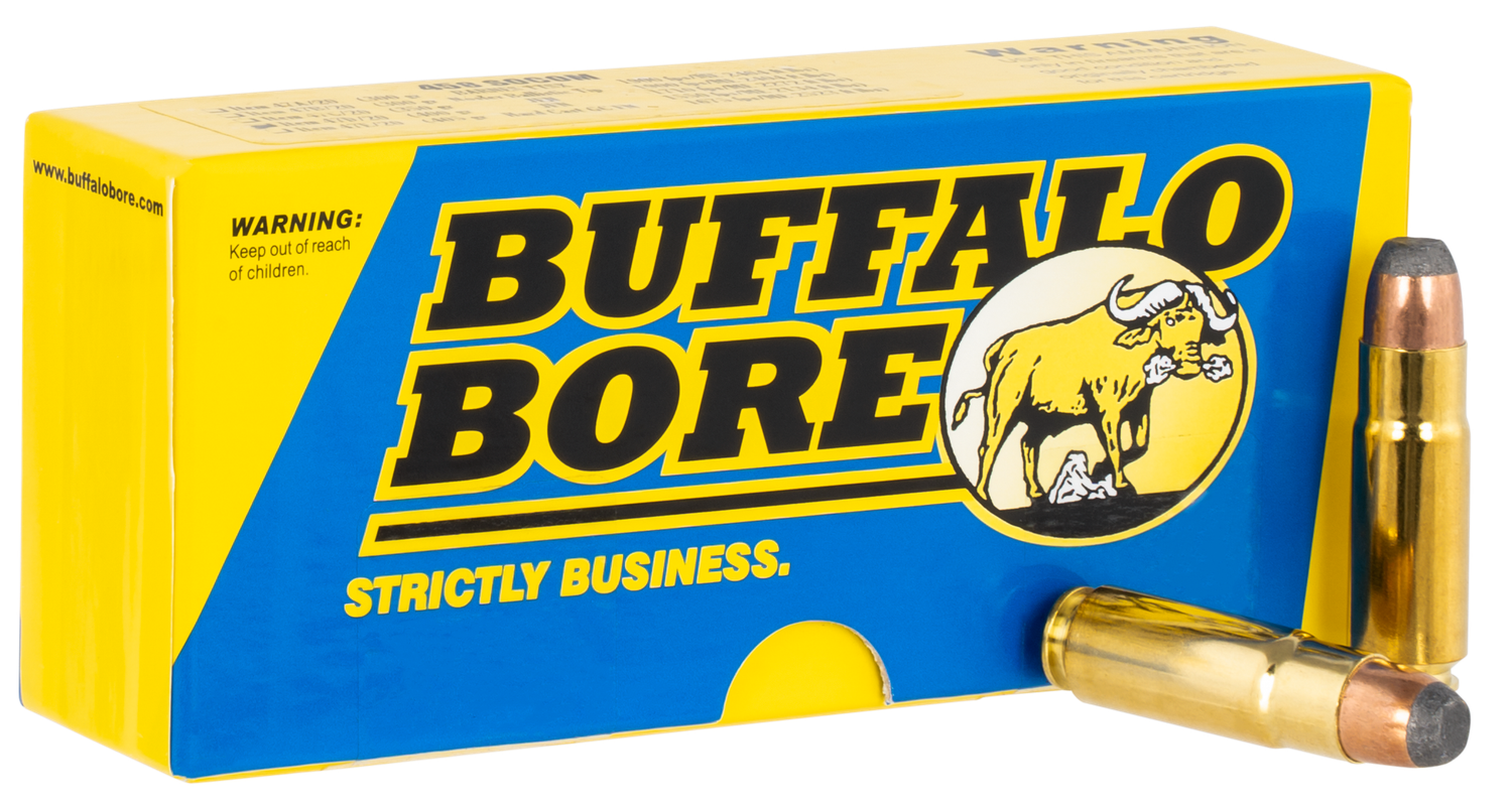 Buffalo Bore Rifle Ammunition 47D/20, 458 SOCOM, Jacketed Flat Nose, 400 GR, 1550 fps, 20 Rd/Bx