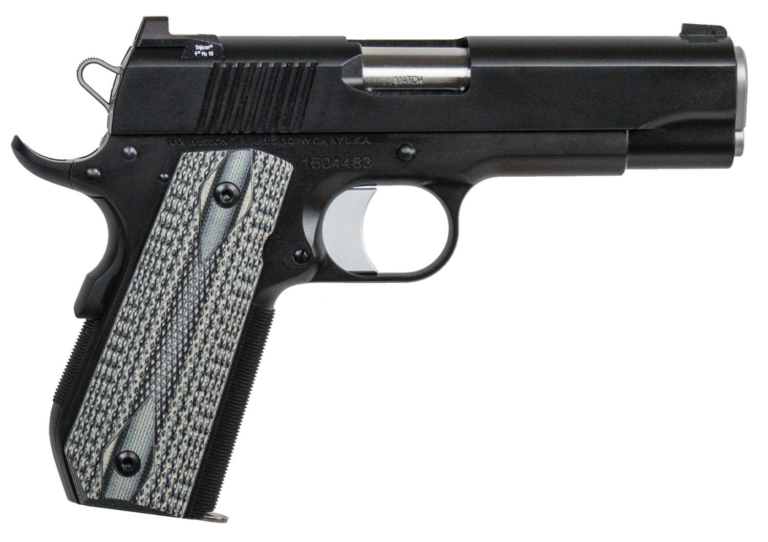 Dan Wesson 1911 Valor V-Bob Pistol 01826, 45 ACP, 4.25", Black Finish, 8 Rds