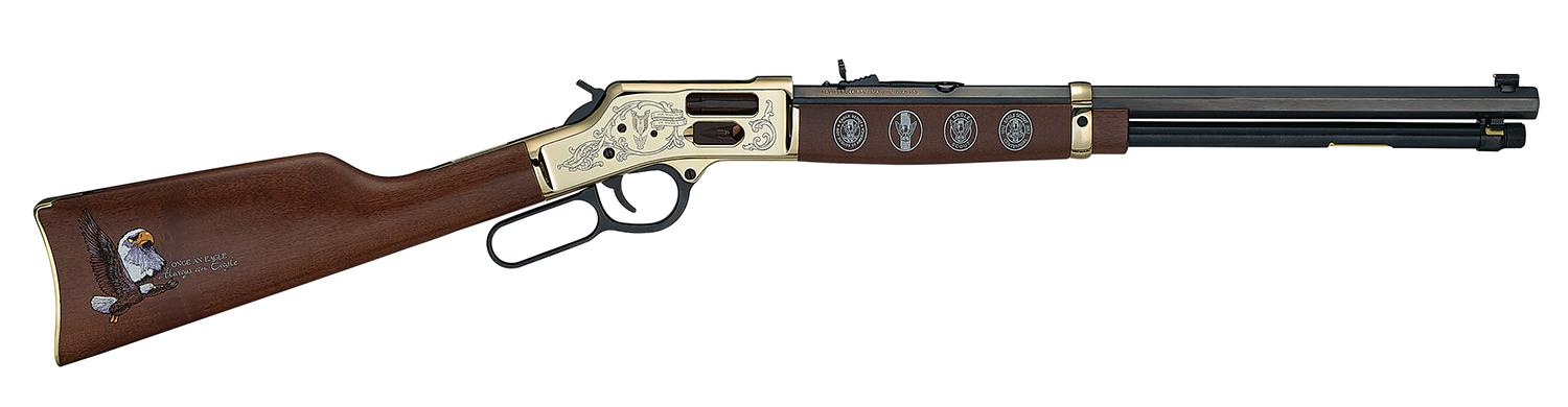 Henry Repeating Eagle Scout Centennial Edition Rifle H006GES2, 44 Magnum | 44 Special, 20", Wood American Walnut Stock, 4 Rds