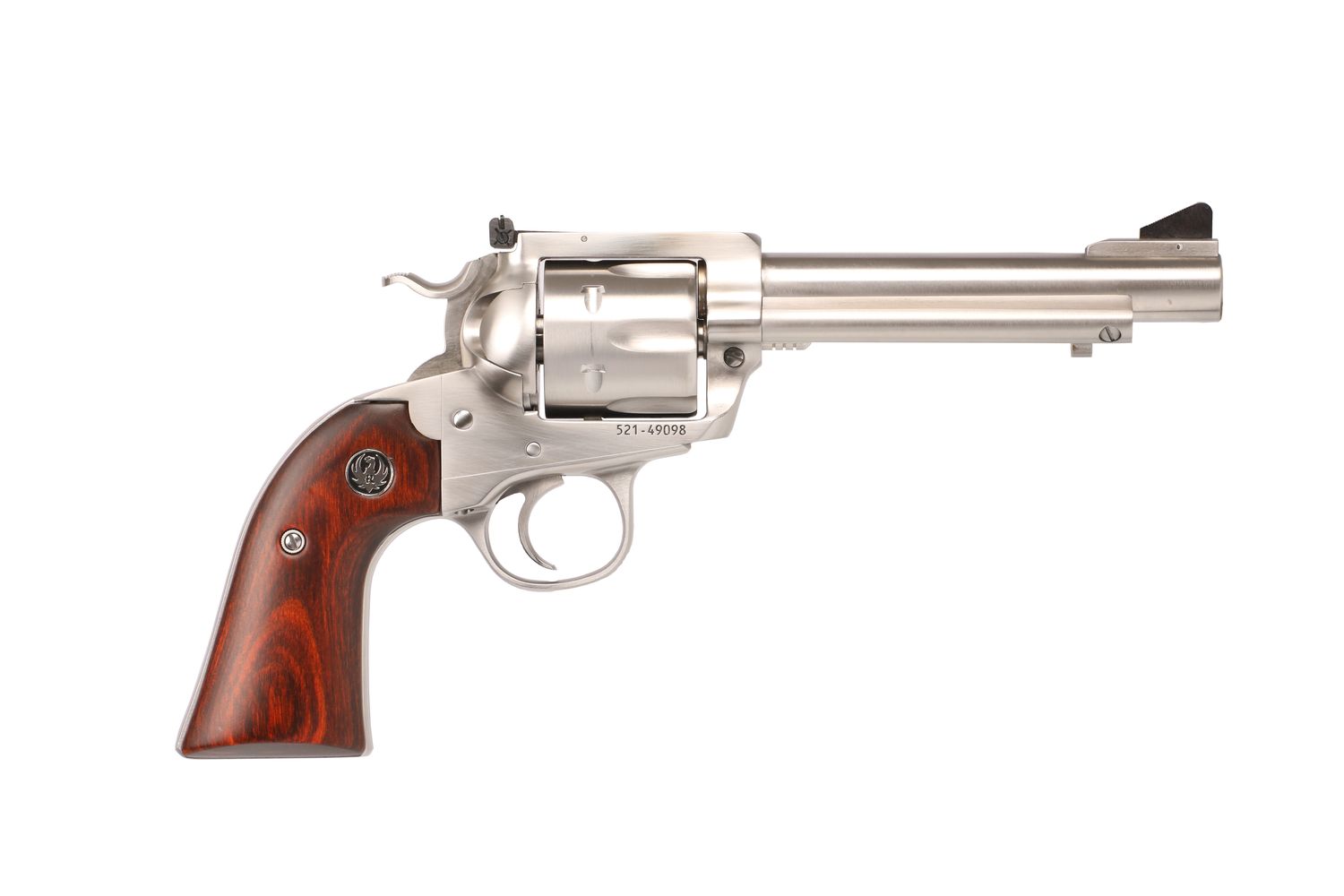 Ruger Bisley Flattop Revolver 5264, 41 Magnum, 5-1/2in, Hardwood Grips, Satin Stainless Finish, 6 Rds