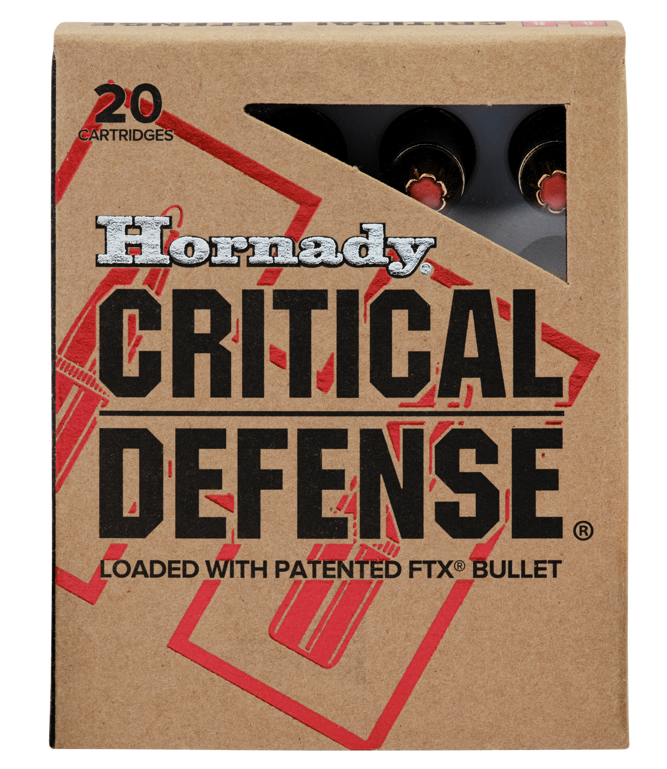 Hornady Critical Defense Rifle Ammunition 80920, 308 Winchester, FTX, 155 GR, 20 Rd/bx