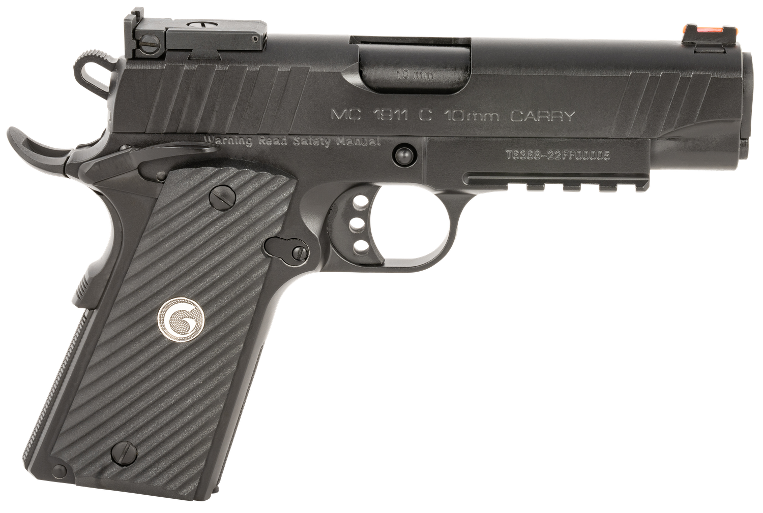 EAA MC1911 C Commander Pistol 390605, 10mm Auto, 4.40in, Black Grips, Black Finish, 9 Rds