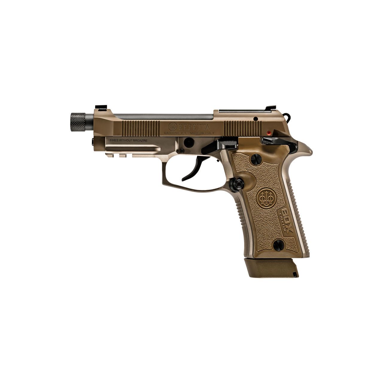 Beretta 80X Cheetah Optic Ready Pistol J80XTD15, 380 ACP, 4.4in, Alloy Frame, FDE Finish, 15 Rds
