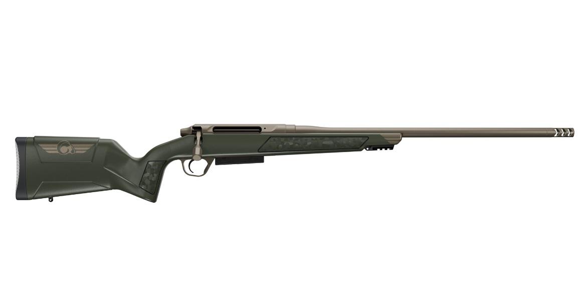 Christensen Evoke Rifle 801-15049-00, 375 H&H, 22", Synthetic Green with Bronze Logo Stock, 3 Rds