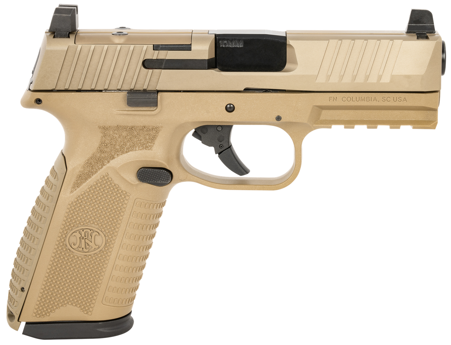 FN Herstal 510 MRD Optic Ready Pistol 66101382, 10mm Auto, 4.10in, FDE Textured Polymer, Flat Dark Earth Finish, 10 Rds