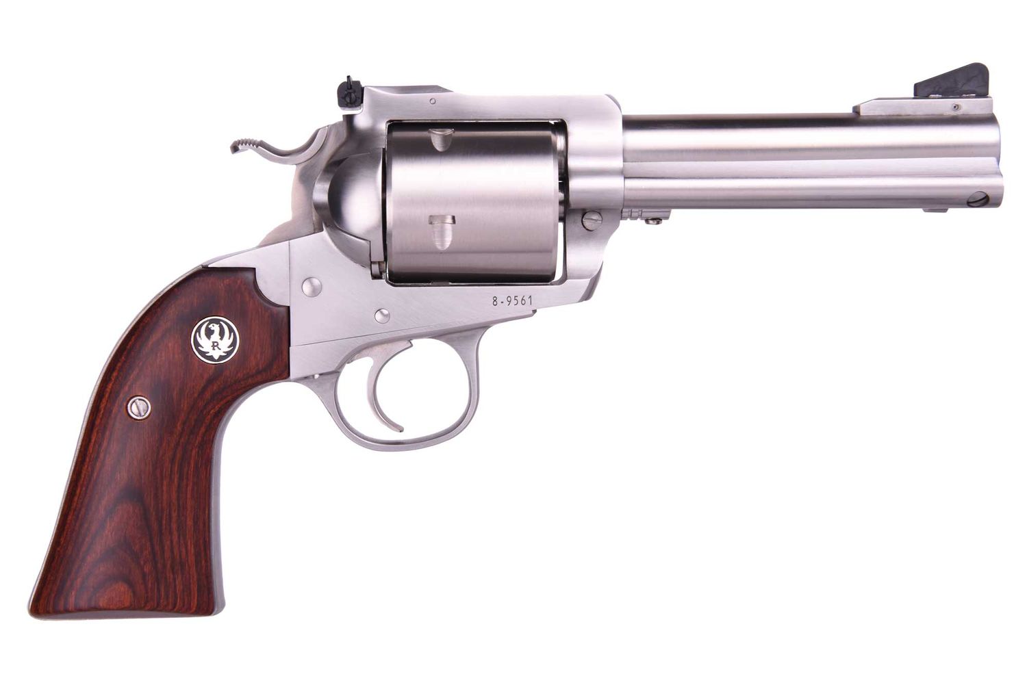 Ruger Super Blackhawk Bisley Revolver 0872, 480 Ruger, 4-5/8in, Wood Grips, Brushed Stainless Finish, 5 Rds