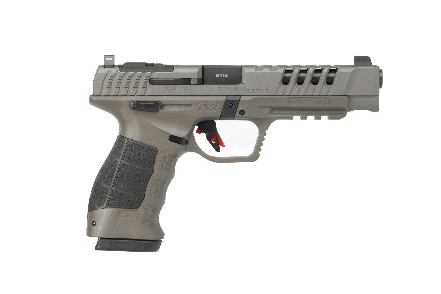 SAR USA SAR9 Sport Gen 3 Pistol SAR9SPTG3PT, 9mm, 5.2in, Platinum Polymer Grips, 19 Rds