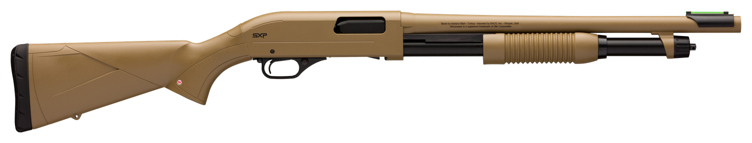 Winchester SXP Defender Pump Shotgun 512326395, 12 Gauge, 18", 3" Chmbr, Dark Earth Composite Stock, Aluminum Alloy Finish