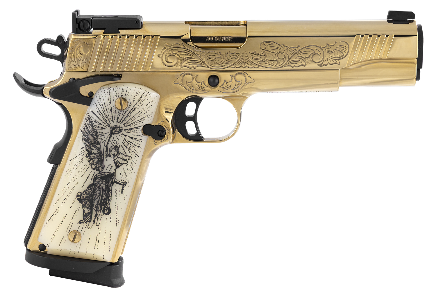 EAA MC1911 Semi-Auto Pistol 391093, 38 Super, 5", Deluxe Gold Finish, 10 Rnds