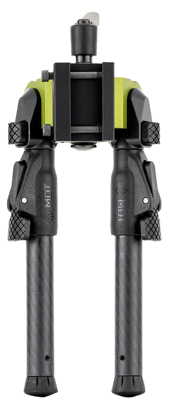 MDT GRND-POD Bipod, Arca Rail Mount, 4.5"-9",Carbon Fiber, Black/Green (105561GRN)