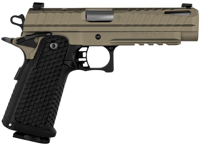LIVE FREE ARMORY Apollo 11 Optic Ready Pistol LFAPF71206P, 9mm Luger, 4.90in, Aggressive Texture, Elite Flat Dark Earth Cerakote Finish, 17 Rds