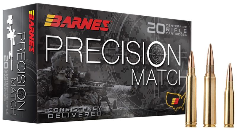Barnes Bullets Precision Match Rifle Ammunition 30831, 6.5 Grendel, Open Tip Match Boat Tail, 120 gr, 20 Rd/Bx