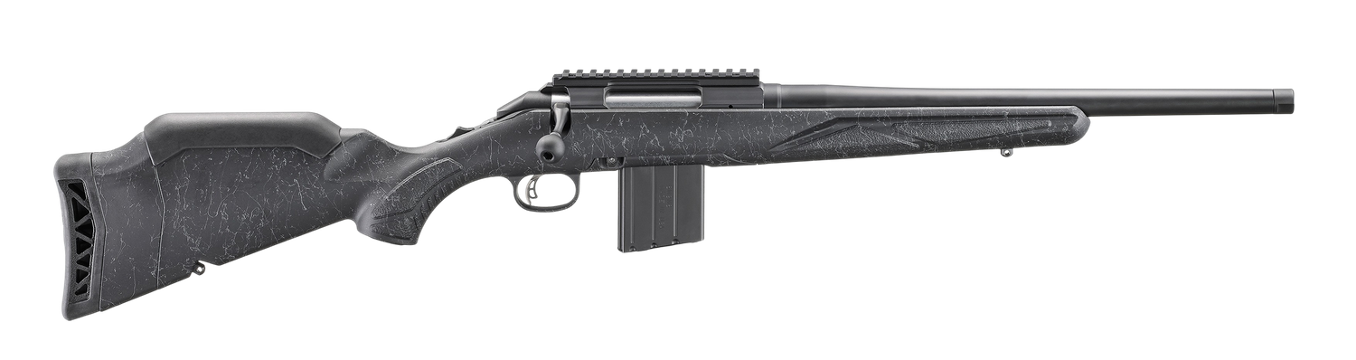 Ruger American Patrol Gen II Rifle 56904, 6mm Arc, 16.1" Threaded, Black Splatter Gen II American Stock, Graphite Black Bull Contour Barrel, 10+1