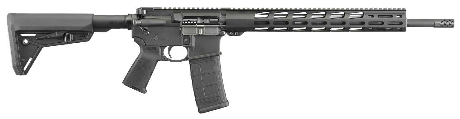 Ruger AR-556 MPR Semi-Auto Rifle 8514, 223 Remington, 18", Magpul MOE SL Black Stock, Black Hard Coat Anodized/Black Nitride Finish, 30 Rd